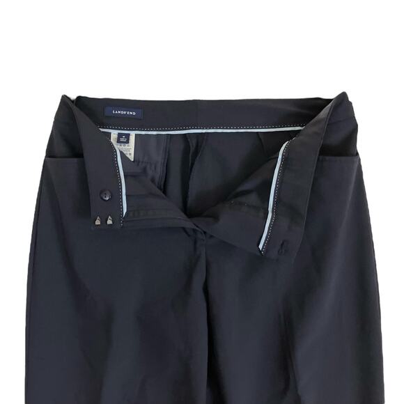 Lands' End Women's Navy Bootcut 33" Inseam Wool Blend Dress Pants Pockets SZ 10 - Picture 4 of 8
